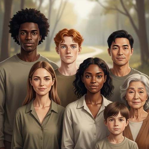 کروموزوم‌های DNA و فرآیند انتقال صفات ژنتیکی از والدین به فرزندان.